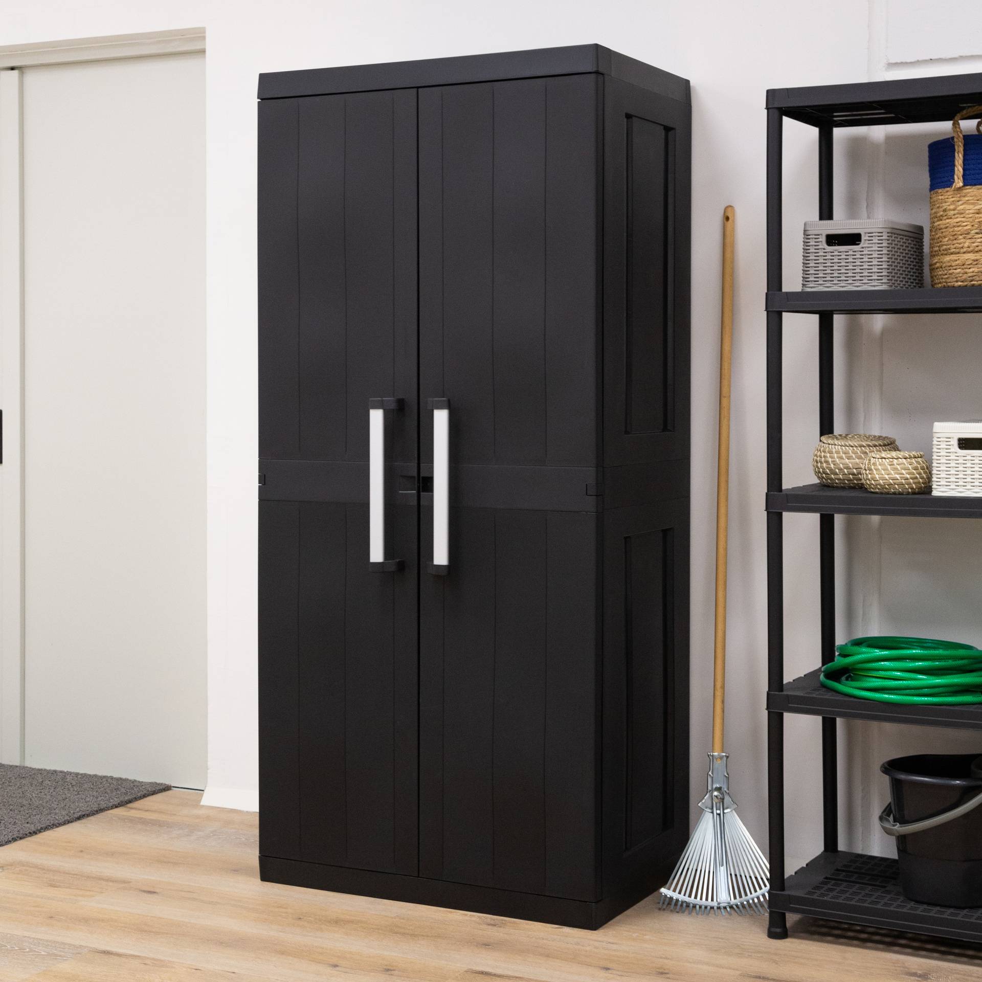 Armário Multiusos Alto Mega PVC Preto
