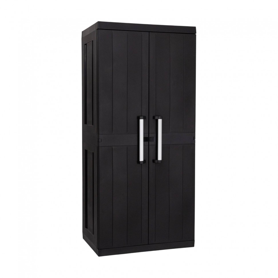 Armário Multiusos Alto Mega PVC Preto Armário Multiusos Alto Mega PVC Preto