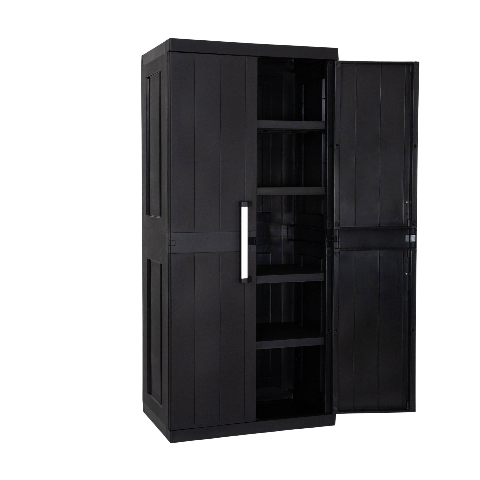 Armário Multiusos Alto Mega PVC Preto