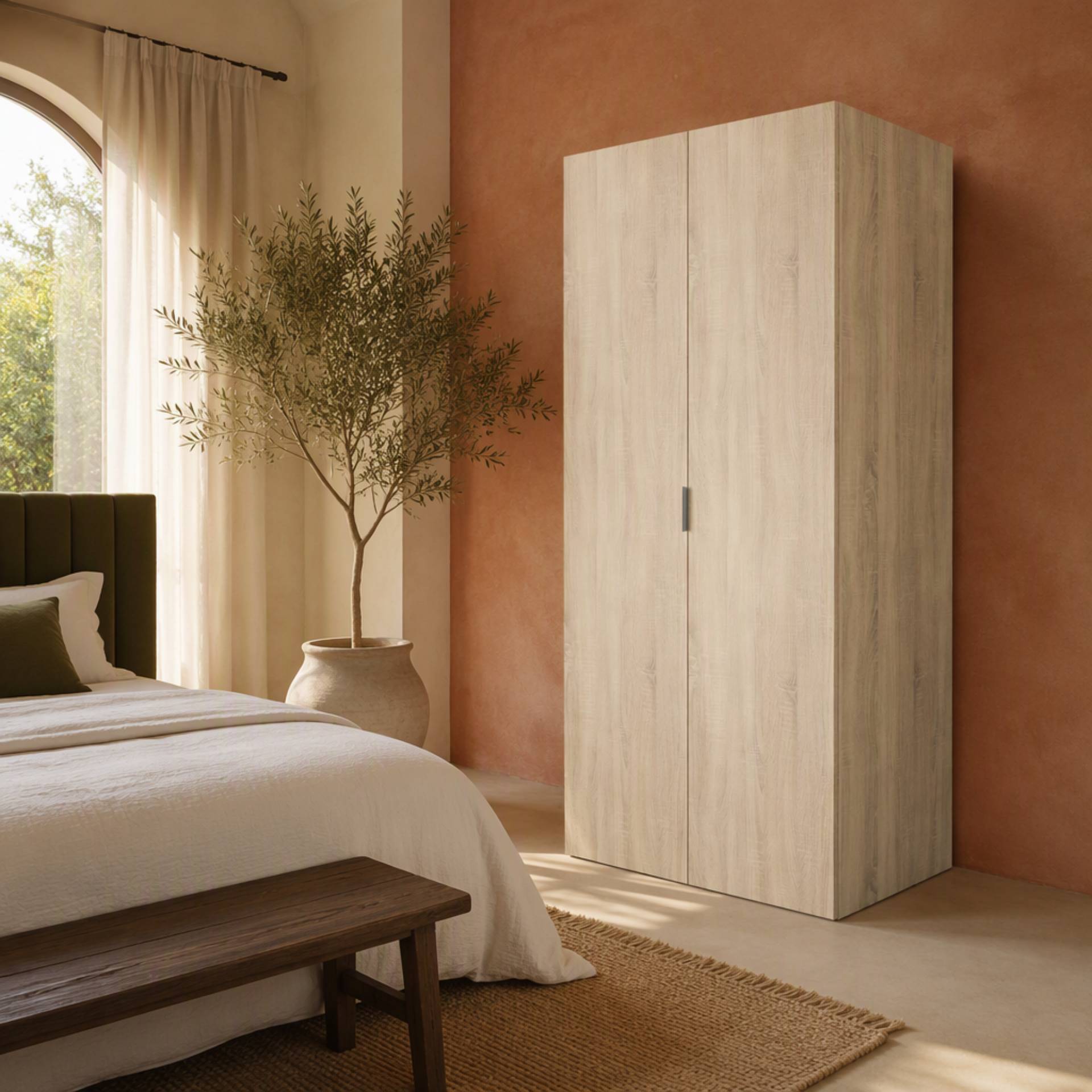 Roupeiro Viena 180x79x52cm Carvalho