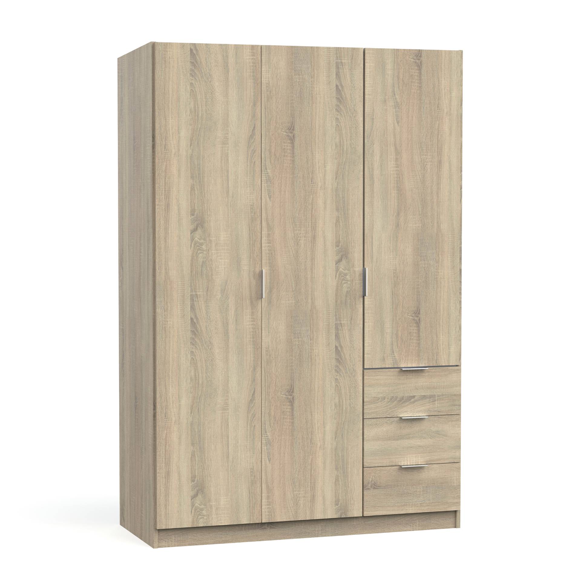 Roupeiro Madrid 180x120x50cm Carvalho