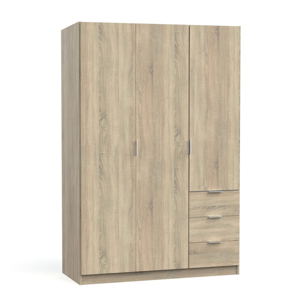 Roupeiro Madrid 180x120x50cm Carvalho