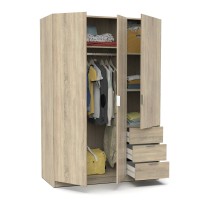 Roupeiro Madrid 180x120x50cm Carvalho Roupeiro Madrid 180x120x50cm Carvalho