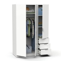 Roupeiro Madrid 180x120x50cm Branco Roupeiro Madrid 180x120x50cm Branco